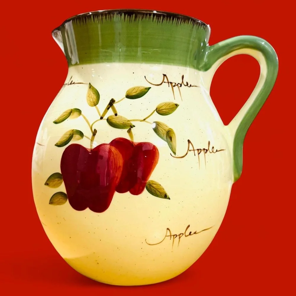 HOMCO Vintage Y2K Home Interiors Apple Orchard Collection Water Pitcher NEW